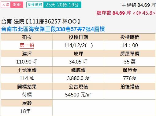 台南北區透天法拍-2