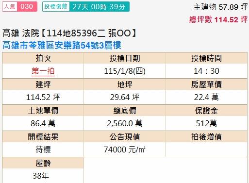 苓雅透天法拍-2