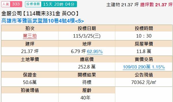 苓雅法拍公寓-2