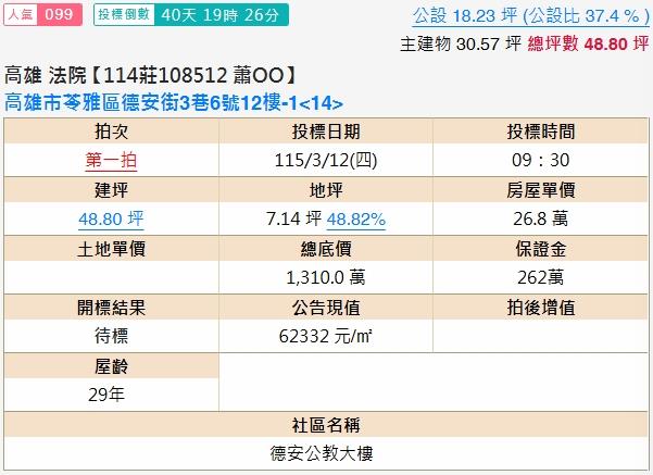 苓雅大樓拍賣-2