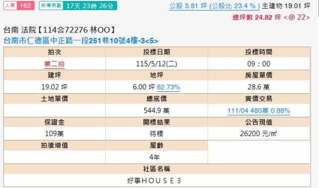 台南公寓法拍-2