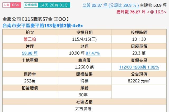 台南大樓法拍-2