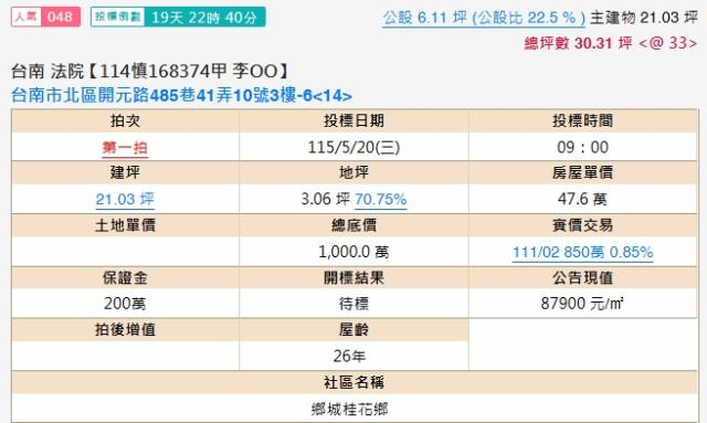 台南大樓法拍-2
